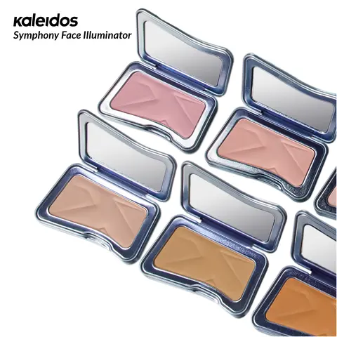 Kaleidos Symphony Face Illuminator Highlighter Palette - Vegan & Cruel-Free Powder, Silky, Smoothing, Elasticizing, All-Day Radiance, Brightening, Contour, Moon Punch Soft-Matte Glow, Blendable, Multi-Shades, Multi-Skin-Types, Festival Makeup Gift
