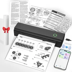 Portable Printers  for Travel,  Thermal Printer Supports 8.5" x 11"  Letter & A4 Size, Inkless Mobile Printer Work with Android  Laptop for  Office School, Black