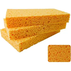 6 x 3.6 x 0.9 Inch Large Sponge, Kitchen Sponges, Handy Sponges, Cellulose Sponges, Dish Washing Sponge, Natural Sponge, Car Washing Sponge, Eco Friendly Sponge