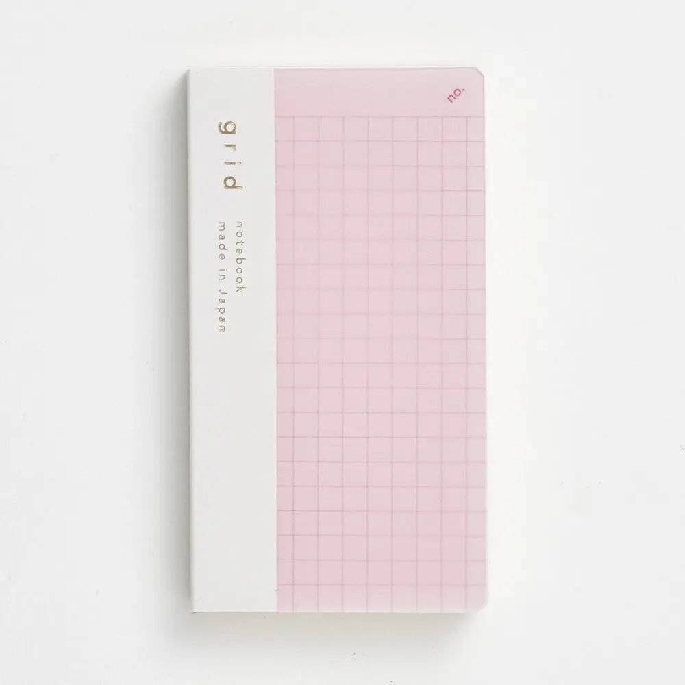 Daigo Isshoni Mini Grid Notebook - Pink