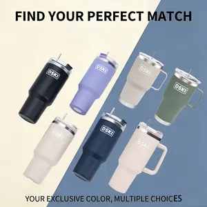 40/30oz cup with/without handle, 24-hour cold insulation and 12-hour heat preservation, suitable for commuting, outdoor activities, fitness, and indoor office work, and perfect for gift-giving