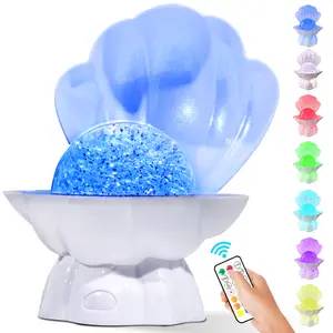 Shell Night Lights, 8 Colors Changing Mood Pearl for Bedroom Lights for Classroom, Remote Night Light for Kids Dorm Decor, Cute Room Decor Aesthetic Teen Girl Gifts for Teens Girls Boy, Cool Stuff