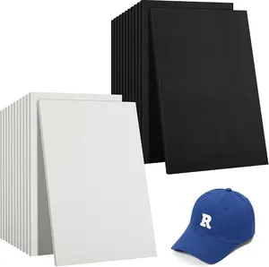 24 count 3mm Thick Embroidery - 6 x 9 Inch EVA  Sheets for Crafts- High Density 3D Embroidery Craft  for  Costume, Sewing, Embroidery Machine, DIY Projects (Black, White)