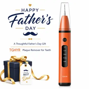 【FathersDayGift】Plaque/Tartar Remover for Teeth,Rechargeable Dental Calculus 5 Mode and 4 Heads USB Light Smart Power Off Ipx6 Waterproof Remover 400 Day Battery &  Charge Teeth Cleaning Kit with LED Light & Adjustable For Home Travel Electric Fast