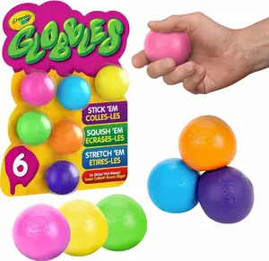 Crayola Globbles Fidget Toy (6ct), Easter Egg Toy & Essential Basket Stuffer, Sticky Stress Ball for Adults & Kids, Squishy Balls, Calming Sensory Gifts for Stress Relief