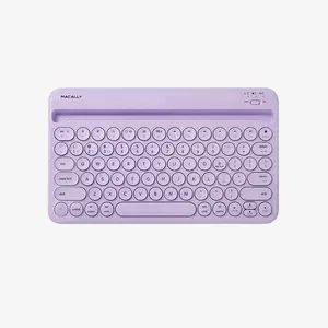 Portable Bluetooth Keyboard for Mac with iPhone iPad Stand - Purple
