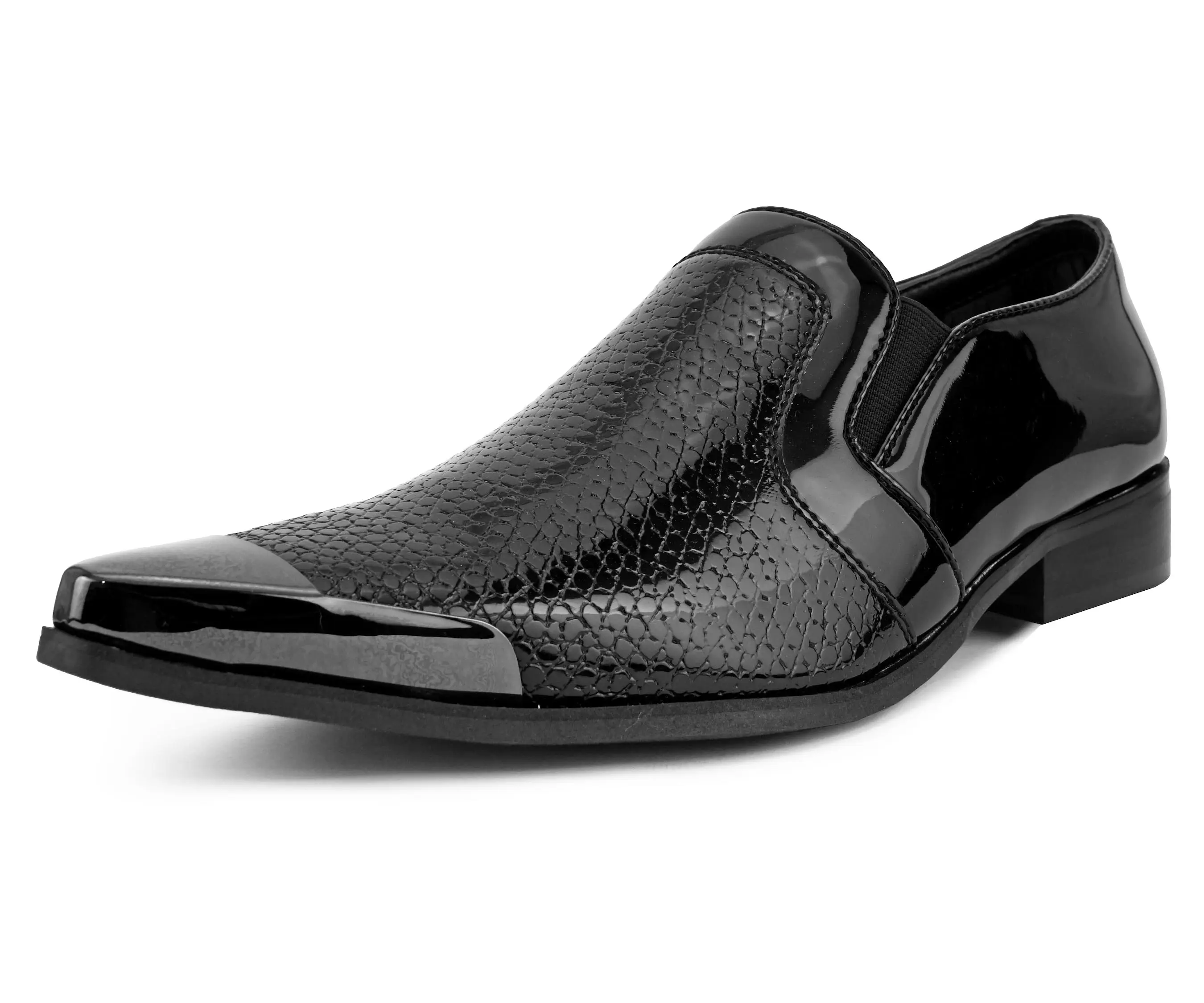 Amali Davis Mens Metal Tip Smoking Slippers