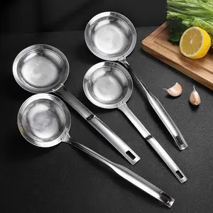 304 stainless steel thickened foaming spoon kitchen fishing dregs skimming meat foam hot pot strainer oil spoon mesh leakage spoon