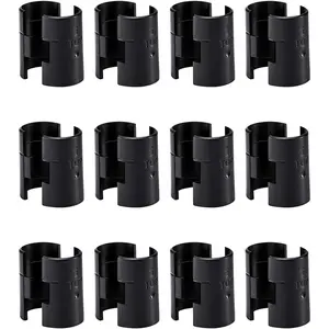 24 Pcs Wire Shelving Shelf Lock Clips for 1'' Post - 12 Pairs of Shelving Sleeves Replacements for Wire Shelving System Plastic Accessories Parts