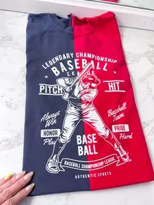 Vintage Baseball Retro Color Block Pick your Team colors custom Short Sleeve Graphic Tee Unisex Screen Printed T-Shirt Womenswear Crewneck Casual Tshirt Top