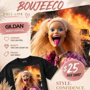 Doll Tee - Black Shirt Womenswear Top Tshirt Shortsleeve Crewneck Streetwear