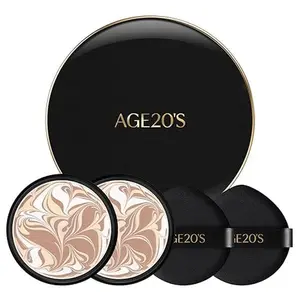 SPF50+ Cushion Foundation 23W Beige Dewy Finish Korean Makeup Compact Hydrating Natural Coverage | Pack of 2