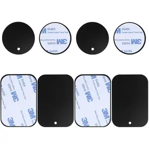 8-Pack Replacement Mount Metal Plates D.Sking Car Phone Holder Iron Plates for Car Mount Car Kits (8-Pack Black)