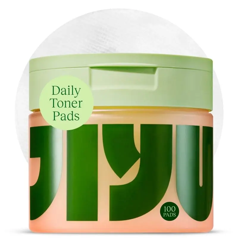 Jiyu Korean Skincare Anti-Aging Dark Spot Wrinkle Minimizing Toner Pads with Snail Mucin Centella Asiatica Niacinamide Peptide Complex 100 ct Daily Use