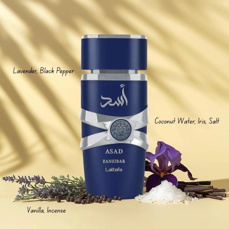 Asad, Asad Zanzibar & Asad Zanzibar Limited Edition Eau de Parfum Sprays 100ml (3.4oz) by Lattafa | Bold Sophistication Meets Exotic Adventure (Bundle)