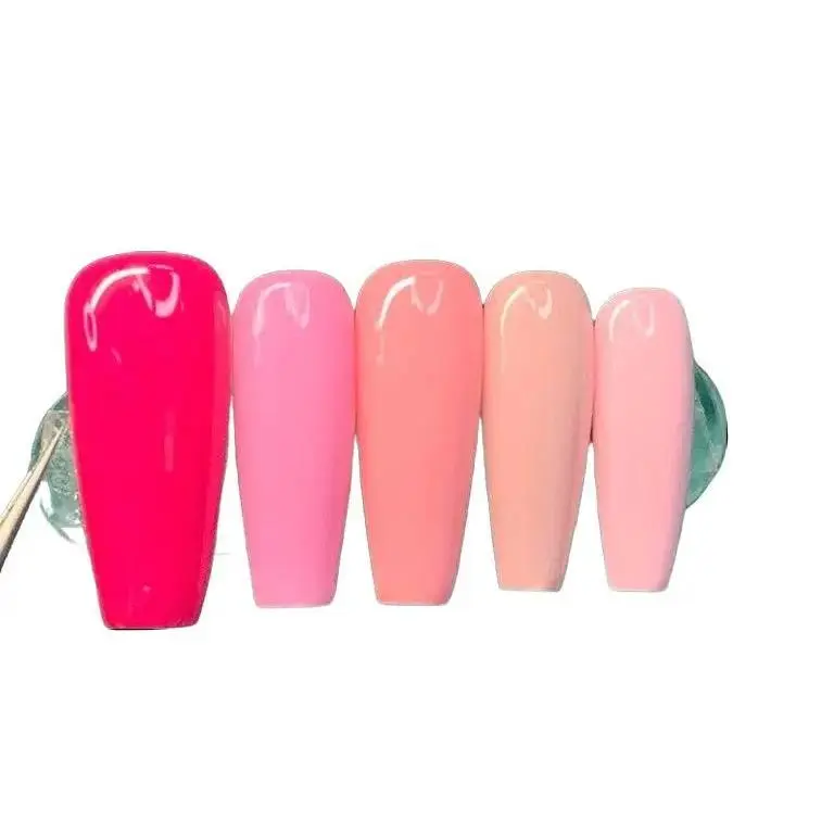 Shades of Pink Press-On Nails Set of 10 Handmade Gel Polish & Hard Gel Nails with Nail Glue Buffer File & Cuticle Pusher for Easy Application and Long Lasting Wear