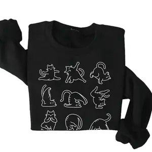 Cat Yoga Sweatshirt, Cat Pilates Sweater, Pilates Sweatshirt, Yoga Shirt, Gift for Yogi, Yoga and Cats, Funny Pilates, Cat Workout,Yoga gift