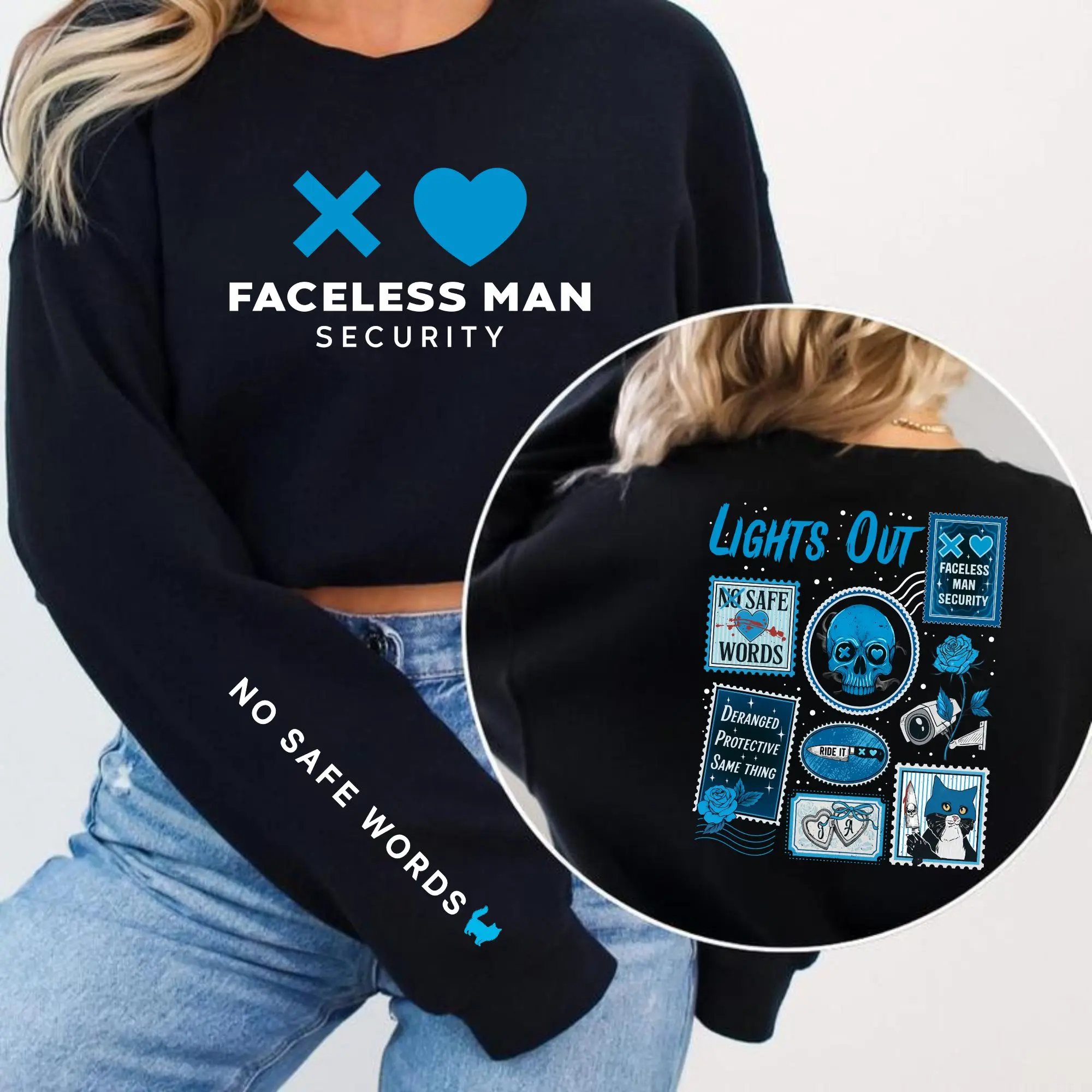 Officially Licensed Lights Out Book 3 Sized Sweatshirt, Navessa Allen Stamp Sweatshirt, Book Merch, Dark Romance Unisex Soft Crewneck Pullover Long Sleeves Graphic Fabric Sweater
