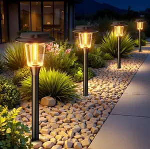 KOOPER Solar Pathway Lights Outdoor, Modern Brighter Solar Powered Landscape Path Lights, IP65 Waterproof Outdoor Solar Garden Lights for Yard Patio Driveway Walkway Lawn Sidewalk Decorative