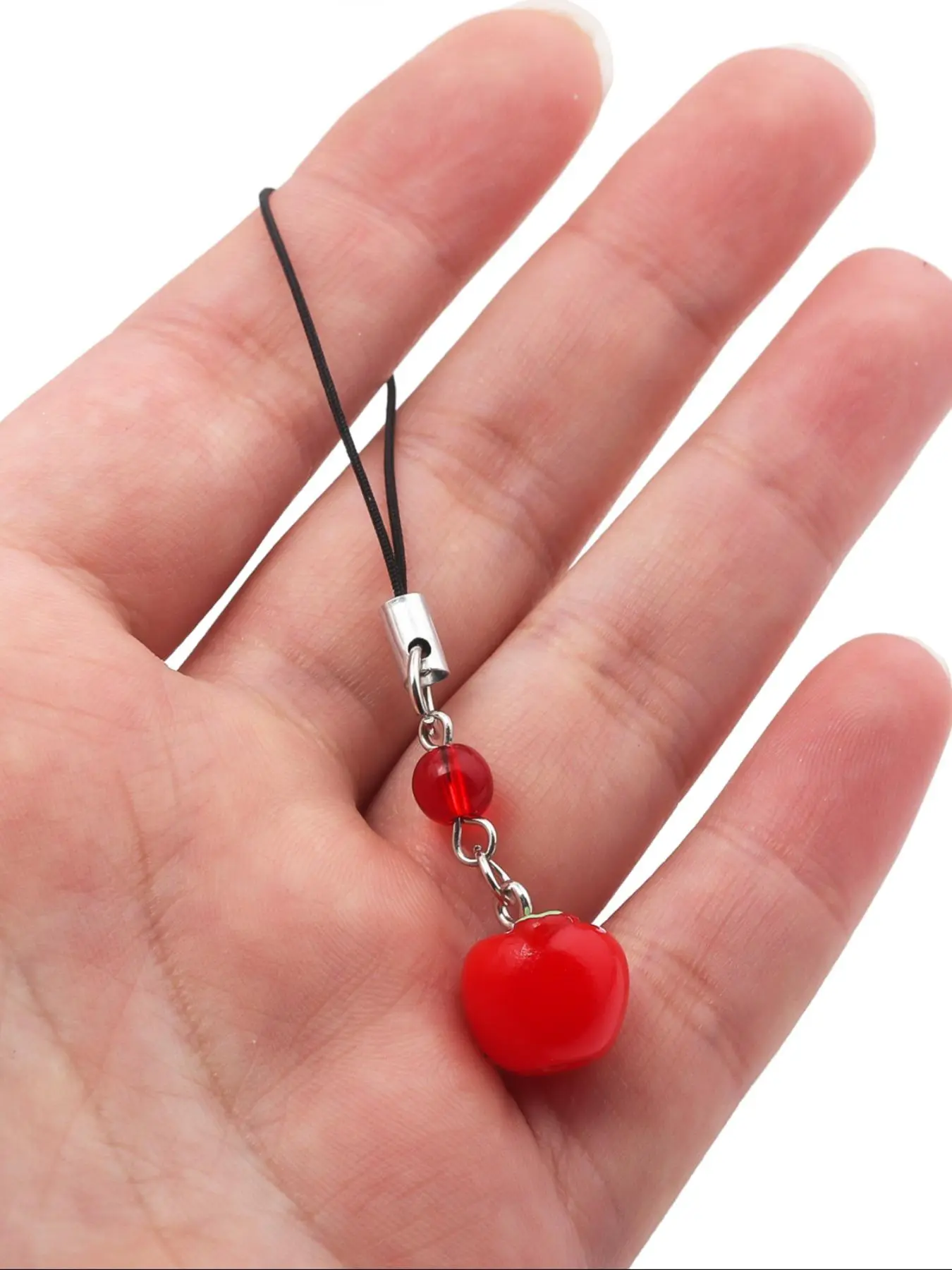 Cute Apple Design Keychain, Fashionable Fruit Design Keychain for Women & Men, Trendy All-match Keychain for Birthday Gift