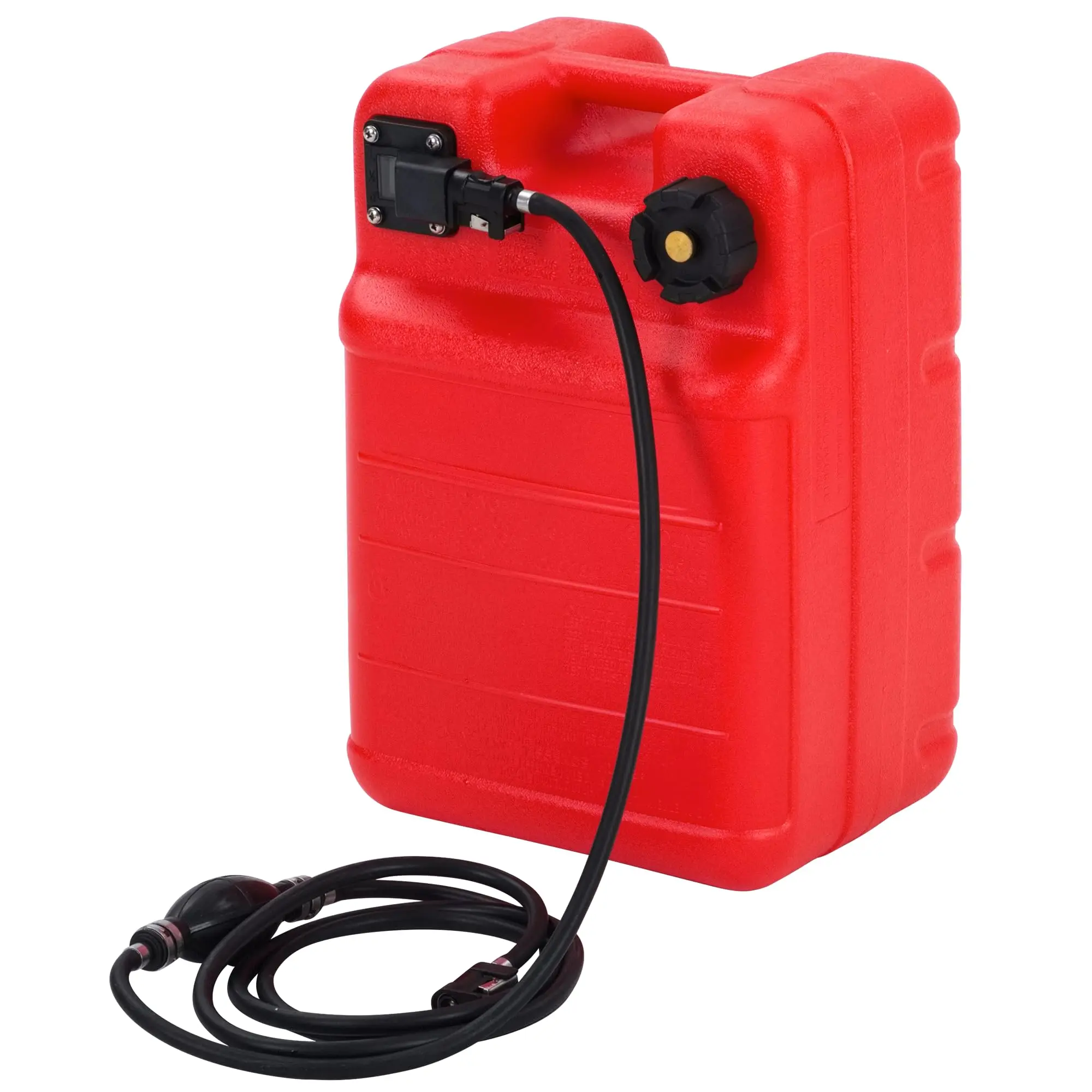 Portable Boat Fuel Gas Tank, 6 Gallon/24L  Outboard Marine Fuel Tank with 10Ft Transfer Hose & Gauge for Outboard Engine, Yacht, Fishing Boat
