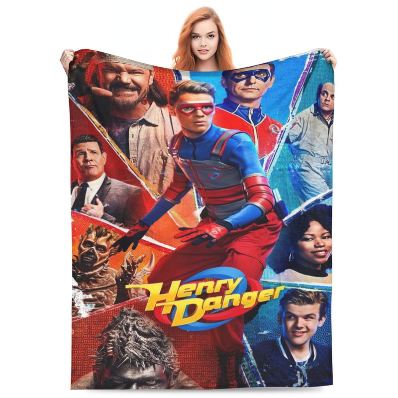 Henry Danger Bed Blanket Super Soft Fleece Throw Blanket Lightweight Warm Cozy Cartoon Blankets Gifts for Kids Adults 40"x30"