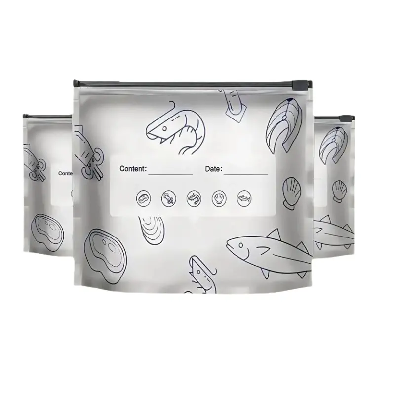 Reusable Aluminum Foil Food Storage Bags - Airtight Leakproof Freezer Bags for Meat/Vegetables - BPA Free Fridge Organizer for Home Cooks & Meal Preppers - Kitchen Food Preservation Ziplock Bags-YY0