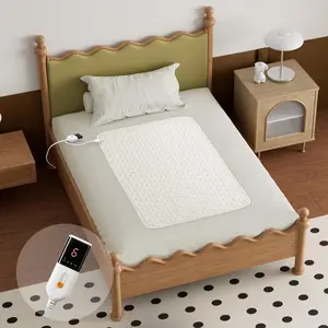 Heated Mattress Pad Mini  Size 31"x55" - Electric Mattress Pad with 6 Heat Setting & 10 Hour Auto Off Machine Washable(White)