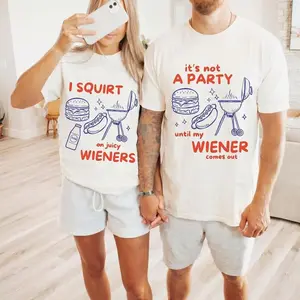 Funny 4th of July Matching Couple Shirts, Hotdog His and Hers Tees, Adult Humor Couple Shirts,Independence Day Couple Tee,Patriotic T-Shirts
