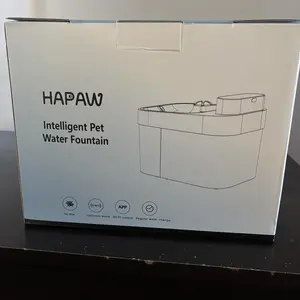 HAPAW 2026 Latest Cat Water Fountain with 2.4G Wi-Fi APP Control 5000mAh Battery Separated Clean & Waste Water No Filter Plug-in Automatic Dispenser