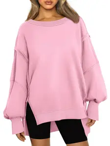 LOTUCY Oversized Sweatshirts Crew Neck Long Sleeve Tunic Top Casual Fall Soft Pullover Hoodie Leggings