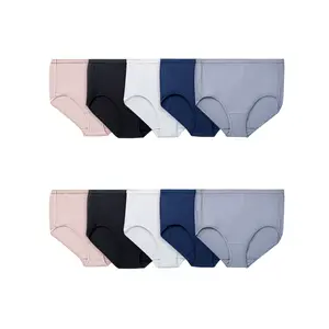 Fruit Of The Loom Womens Plus Fit Fof Me Cotton Brief Panty 10 Pack
