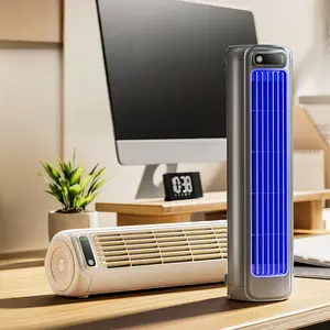 New Leafless Air Conditioner Fan, Wall-Mountable with Hooks, Standing Design, Multi-Scene Use, 24h Silent Operation, Ideal for Living Room, Bedroom, Kitchen