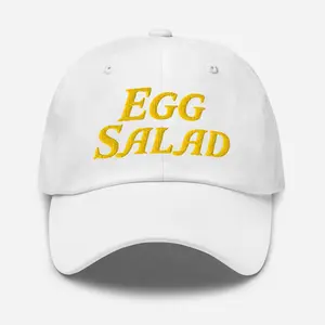 Egg Salad Embroidered Golf Hat, Funny Golf Dad Cap, Augusta Inspired Vintage Baseball Cap, Adjustable Golf Lover Hat, Trending Masters Week Gift for Men Women