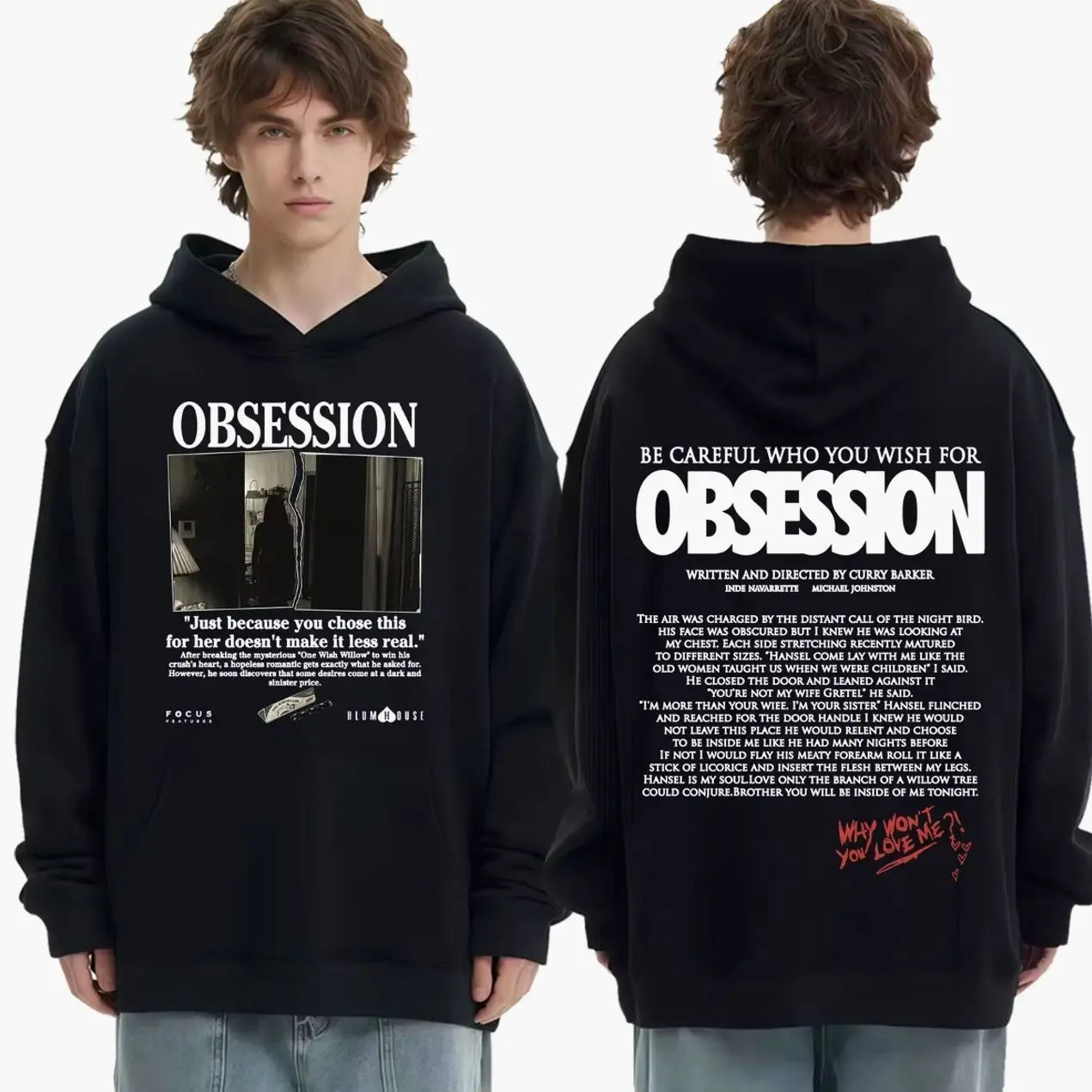 One Wish Willow Be Careful What You Wish for Obsession Movie Hoodie Sweatshirts Men Women Casual High Quality Bodywarmer Hoodies 6