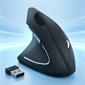 Ergonomic Left Handed Vertical Wireless Mouse 2.4G 3 Adjustable DPI 800 1200 1600 for Left Handers