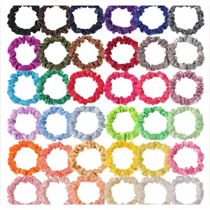 New Style: Small, Solid-Color, Glossy Satin Scrunchie — A Simple yet Sophisticated Hair Accessory for Women