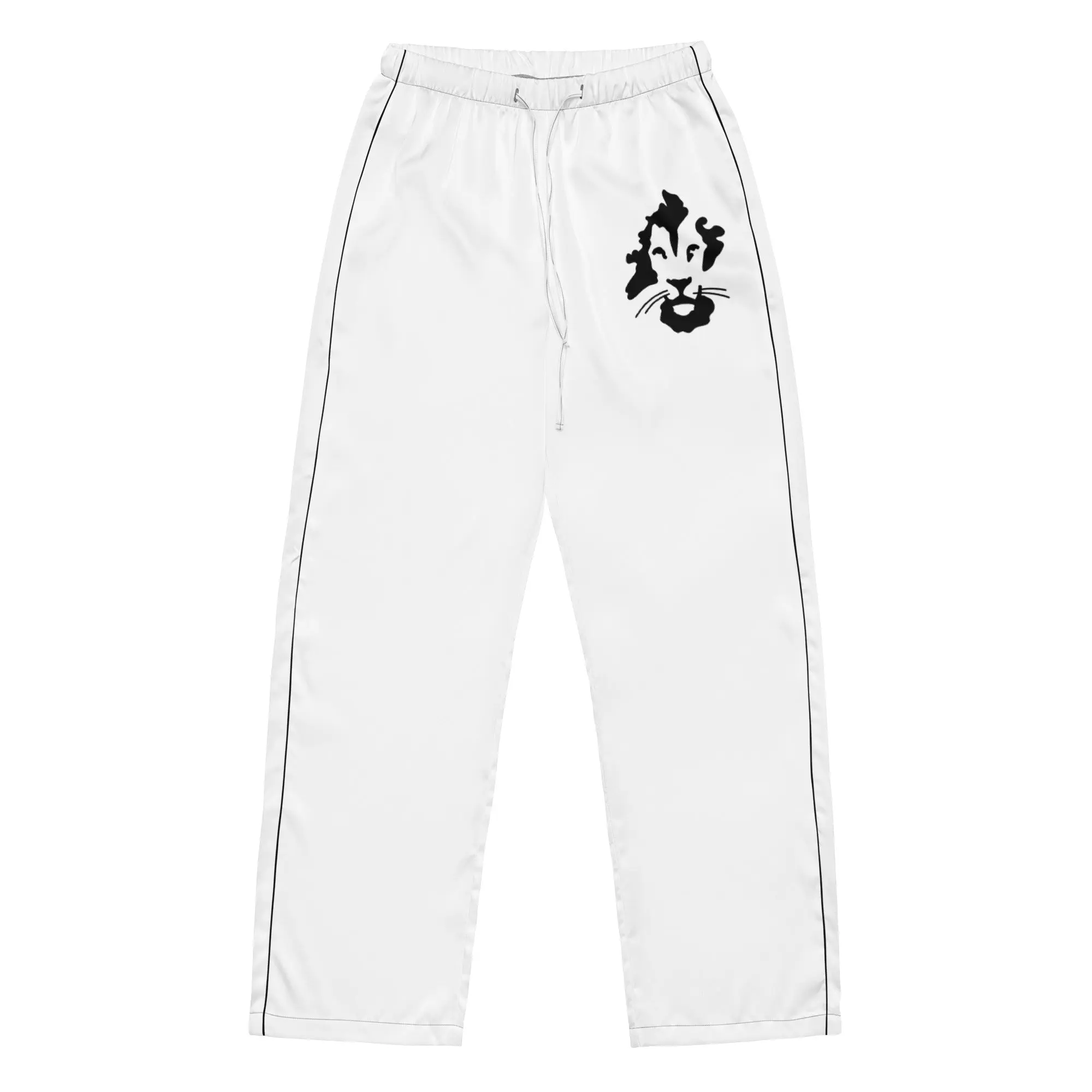 The Leo Silky  Pajama Pants  Lion, wear your power,  Comfy Nightwear Homewear Pjs Polyester Loungewear Pajama Pants, Bohemian Top-Compatible Soft Fabric Bottoms