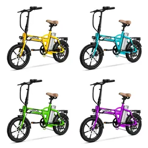 Urban folding electric bicycle, 800W motor,36V15ah | top speed 20 mph, range 19-31 miles | 16-inch tubeless tires, dual disc brakes | UL certified removable battery, lightweight compact design, suitable for city riding Seat Foldable Bike