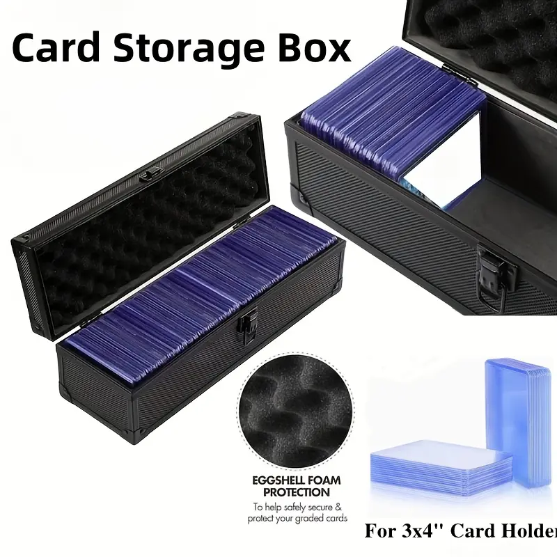 For Top loads Cards Holder, 1 Count Storage Box Hard Case for Topload Rigid Card, Holders for Trading Cards Sleeves, Trading Card Organizer, Sports Baseball Basketball Cards Brick for TCG PTCG MTG Cartoon Games Cards
