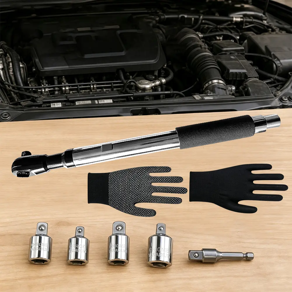 1/2" Offset Extension Wrench Impact Ratchet Extender Kit | for Electric Drill, for Tight Spaces, Car Additions, Chrome Vanadium Steel, Interchangeable, Manual Operation