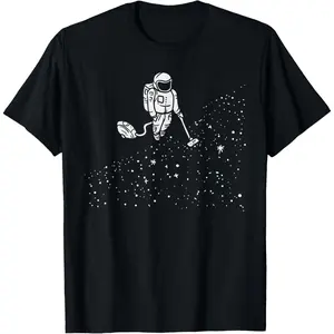 Cotton Graphic Tees Streetwear Gifts  Astronaut Vacuuming Stars Shirt Space Dust Spaceman Gift T-Shirt