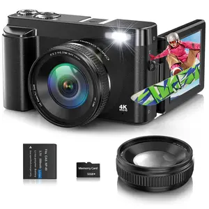 Portable 16x Digital Zoom 4K Digital Camera for Photography, Multipurpose Auto Focus Digital Camera with 3.0 Inch & 180° Flip Screen, Anti-shake Vlogging Camera with 32G Memory Card
