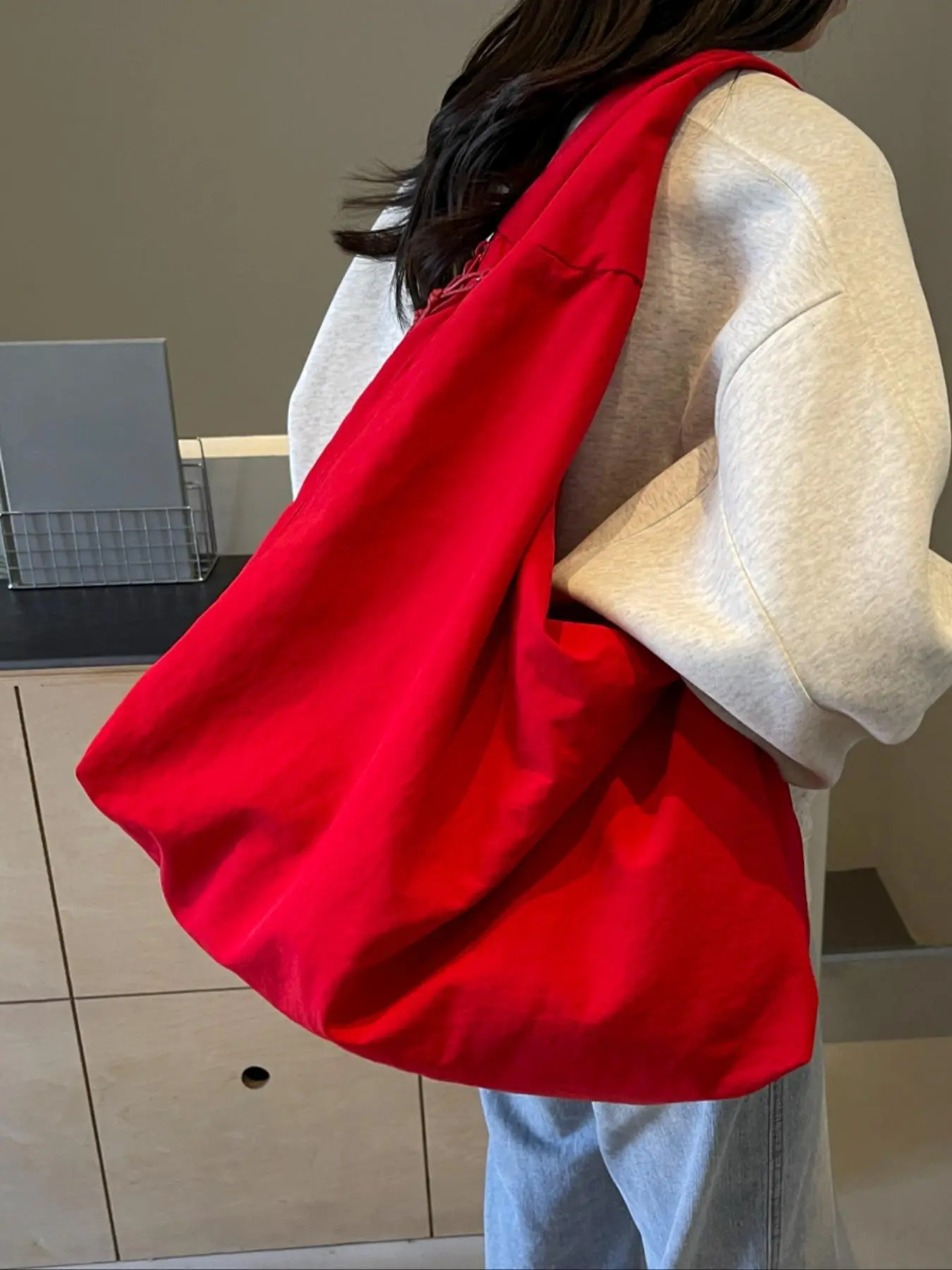 Women's Solid Color Hobo Bag, Fashionable Large Capacity Shoulder Bag for Daily Used, Casual Trendy Versatile High-quality Daily Commuting Bag