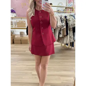 Burgundy Romper