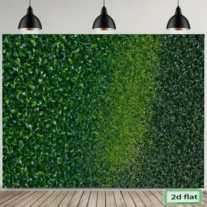 1PC,2D Flat Festival Decoration Door Banner, Simulated Green Plant Wall Theme, Indoor & Outdoor Party Wall Decor Hanging, Eco - friendly Material Easy to Hang, Door Curtain Cloth for Birthday,