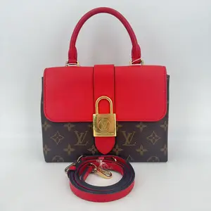 Pre-owned Louis Vuitton leather Crossbody Bags Monogram Locky BB Coquelicot