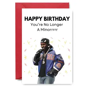 Funny Birthday Card, Sarcastic Humorous Messaging Birthday Greeting Card with Envelope, Birthday Gift for Friend, Sibling, Adults, Party Supplies