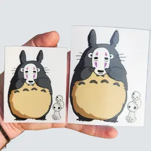 Totoro Transfer Decal | Ghibli Car Stickers | No-Face Kodama Anime Sticker For Window , Water Bottle Tumbler , PC Decor