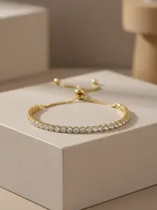 Minimalist Temperament Zircons Decor Bracelet, Fashionable Jewelry for Women for Party, Daily Clothing Decor, Trendy All-match & Exquisite Jewelry for Gift, Adjustable Bracelet